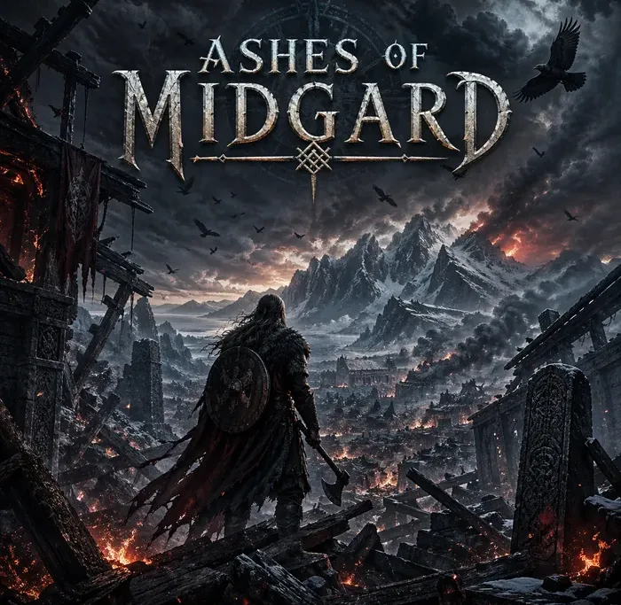 Cover art for the album Ashes of Midgard