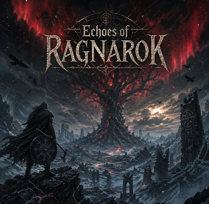 Cover art for the album Echoes of Ragnarok