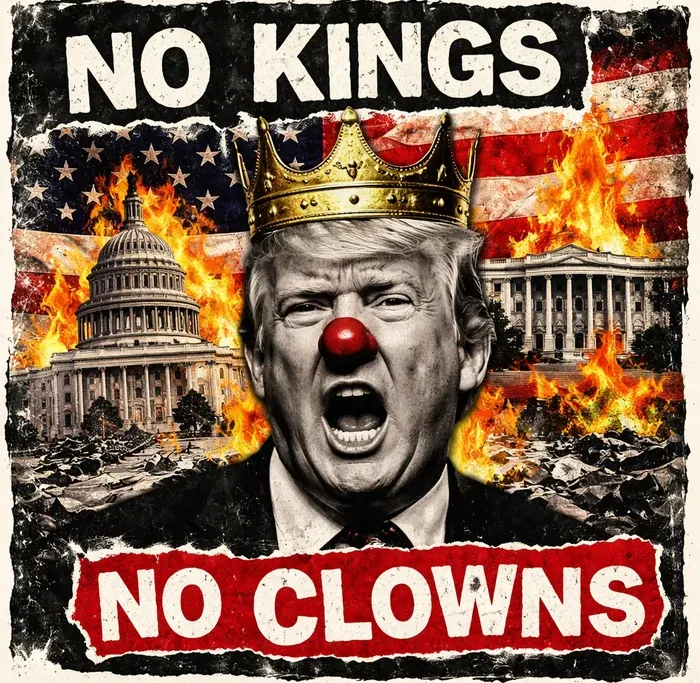 Cover art for the album No Kings, No Clowns