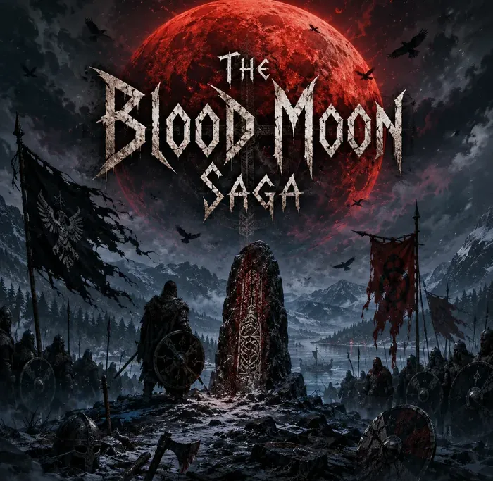 Cover art for the album The Blood Moon Saga